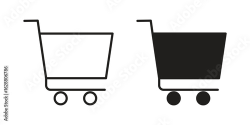 Shopping icon vector Art Illustrations set.