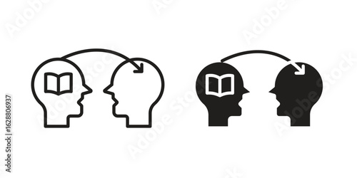 Share thoughts icon vector Art Illustrations set.