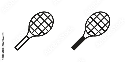 Racquet icon vector Art Illustrations set.