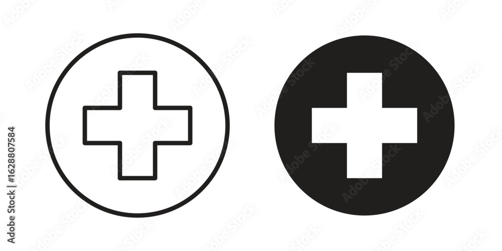 Fototapeta premium Plus icon vector Art Illustrations set.