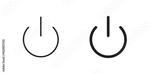 Power icon vector Art Illustrations set.