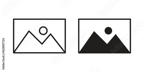 Picture icon vector Art Illustrations set.