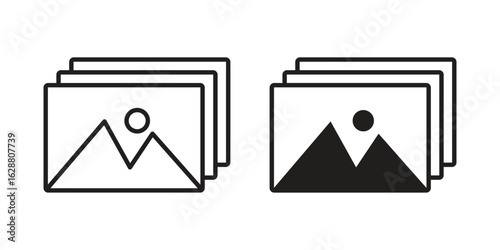 Picture icon vector Art Illustrations set.