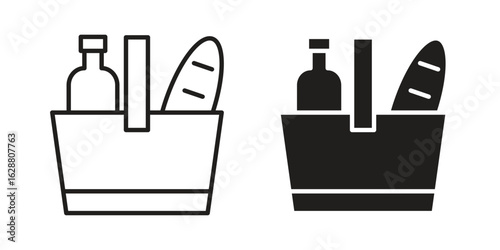Picnic icon vector Art Illustrations set.