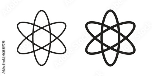 Physics icon vector Art Illustrations set.