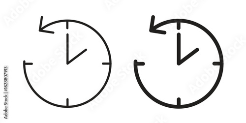 Past time icon vector Art Illustrations set.