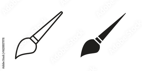 Paint brush icon vector Art Illustrations set.