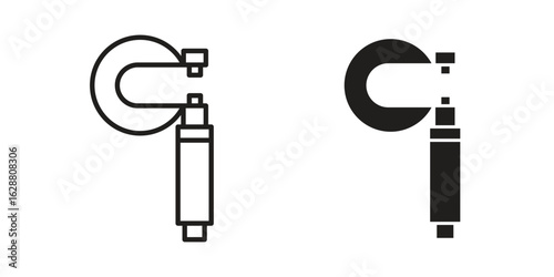Micrometer icon vector Art Illustrations set.