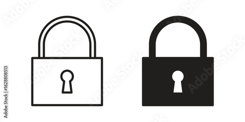 Lock icon vector Art Illustrations set.