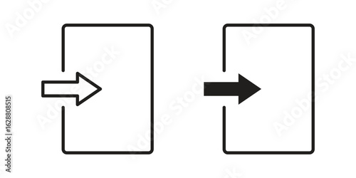 Log out icon vector Art Illustrations set.