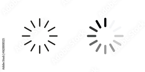 Loading icon vector Art Illustrations set.