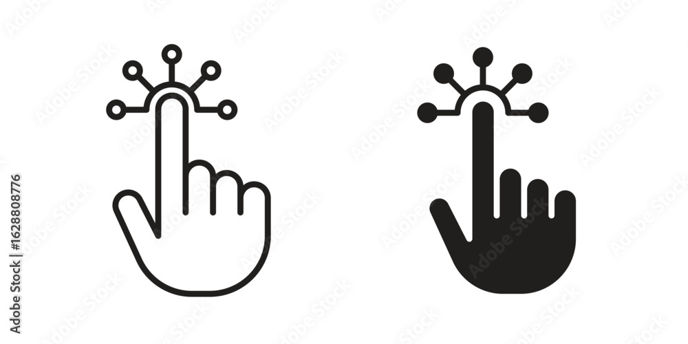 Obraz premium Interactive icon vector Art Illustrations set.