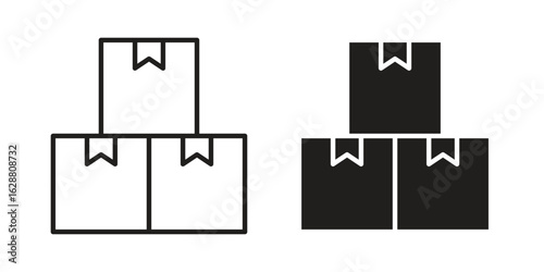 Inventory icon vector Art Illustrations set.