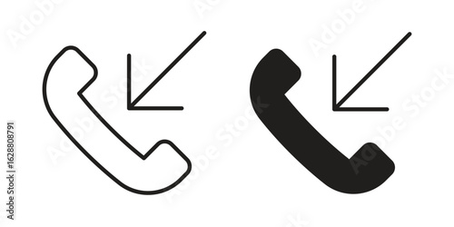 Incoming Call icon vector Art Illustrations set.