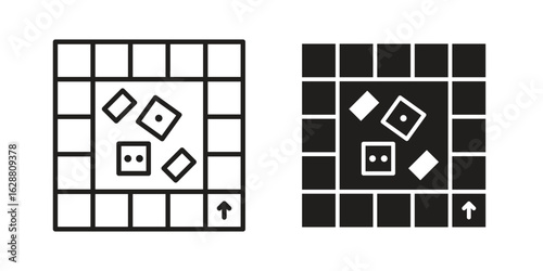 Game board icon vector Art Illustrations set.