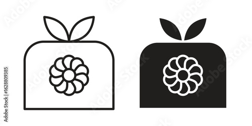 Furoshiki icon vector Art Illustrations set.