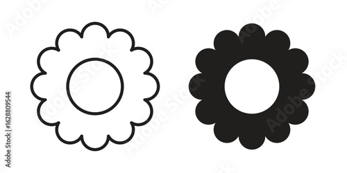 Flower icon vector Art Illustrations set.