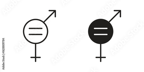 Equality icon vector Art Illustrations set.