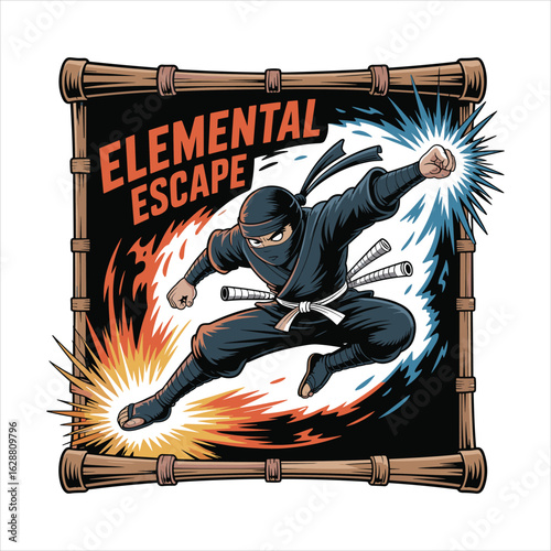  elemental escape t shirt design.