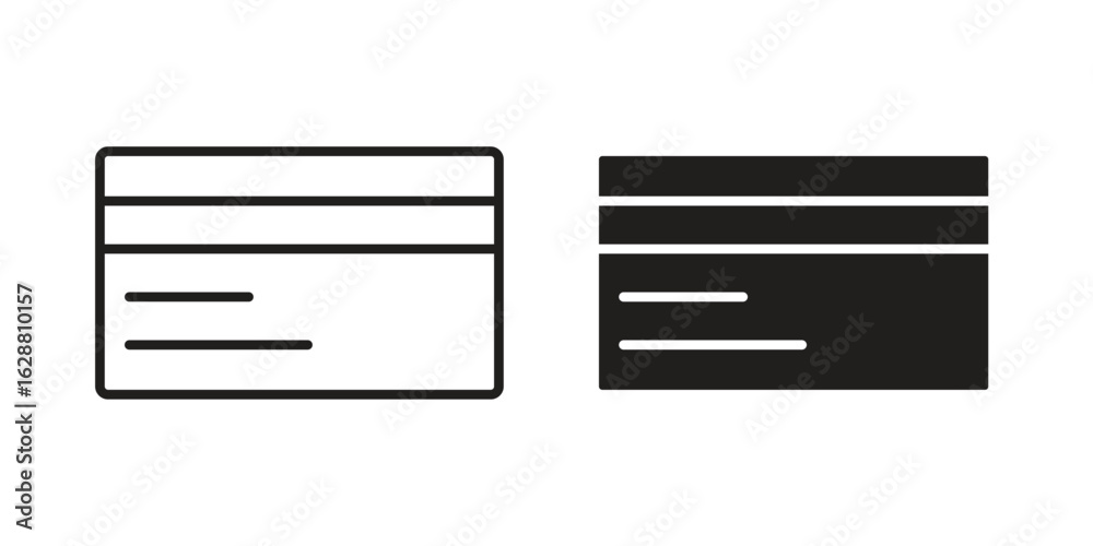 Obraz premium Credit card icon vector Art Illustrations set.