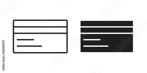 Credit card icon vector Art Illustrations set.