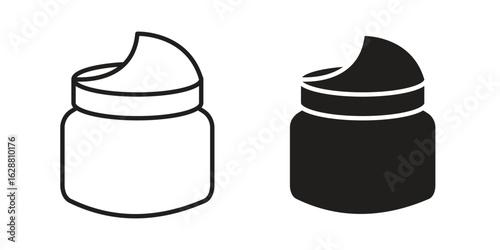 Cream icon vector Art Illustrations set.