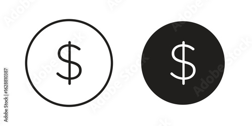Coin icon vector Art Illustrations set.