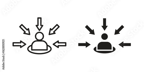 Centric consumer icon vector Art Illustrations set.