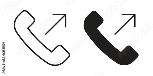 Call outgoing icon vector Art Illustrations set.