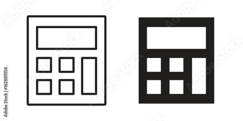 Calculator icon vector Art Illustrations set.