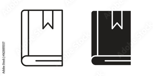Book bookmark icon vector Art Illustrations set.
