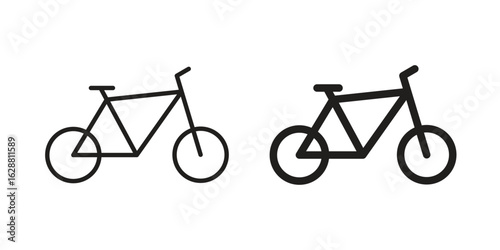 Biking icon vector Art Illustrations set.