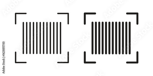 Barcode read icon vector Art Illustrations set.
