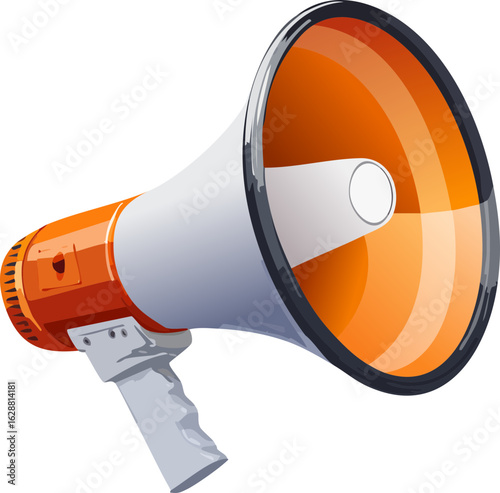 megaphone on white background