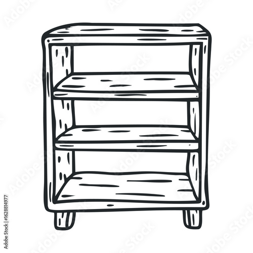 Simple wooden storage shelf design for home organization