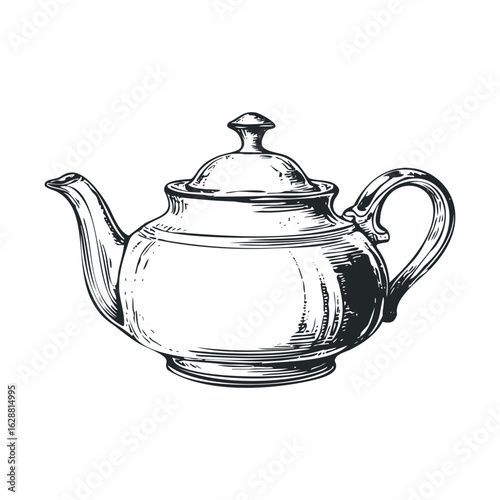 Classic teapot design for elegant kitchen decor and tabletop setting