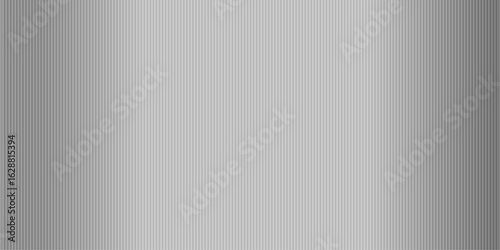 3D transparent ribbed glass background with a gradient overlay effect. A corrugated glass wall render featuring reflective light. Reeded glass texture in black and white gradient—vector design.