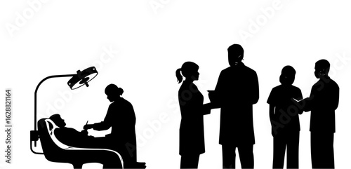 Medical team performing surgery doctors nurses patient operation healthcare hospital treatment procedure 