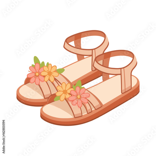 
women sandals illustration design