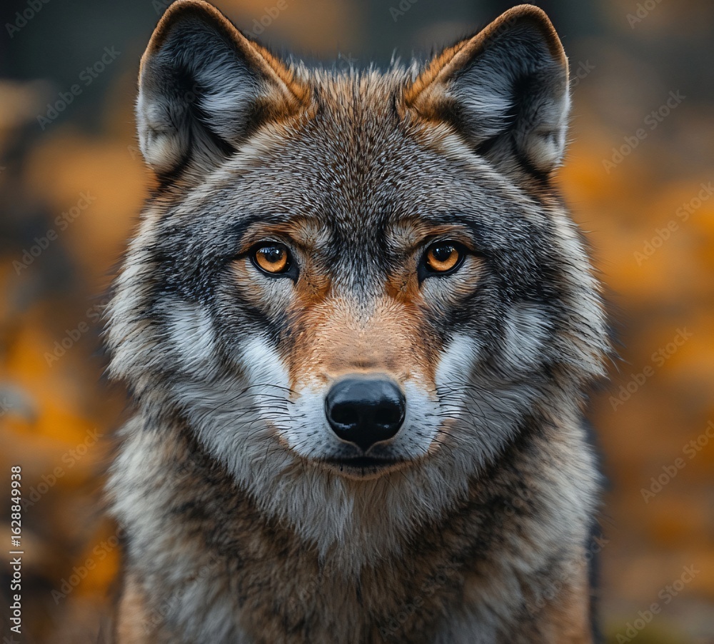 Fototapeta premium wolf in the snow