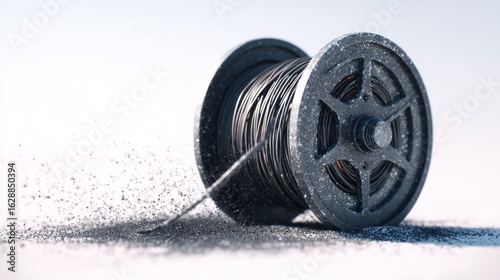 Wallpaper Mural Industrial spool of wire on a light surface Torontodigital.ca