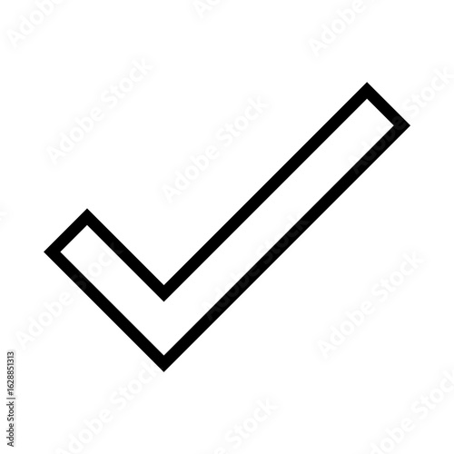 Simple Check Mark Icon isolated on Transparent Background