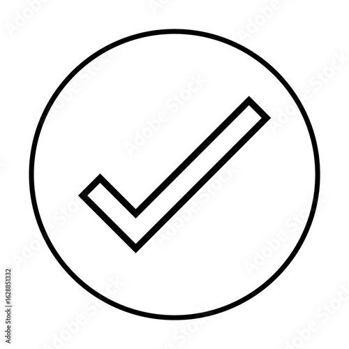 Simple Check Mark Icon isolated on Transparent Background