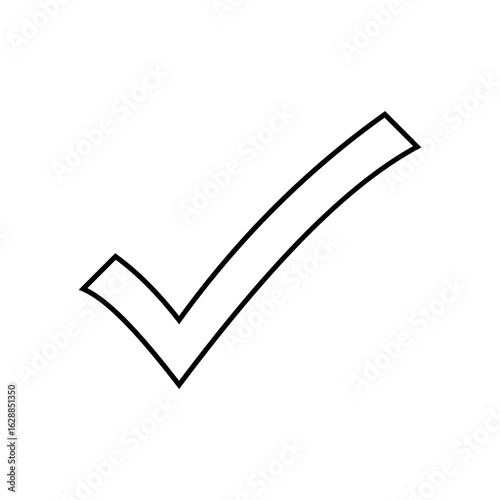 Simple Check Mark Icon isolated on Transparent Background