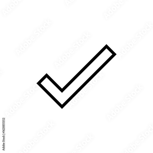 Simple Check Mark Icon isolated on Transparent Background