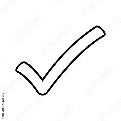 Simple Check Mark Icon isolated on Transparent Background