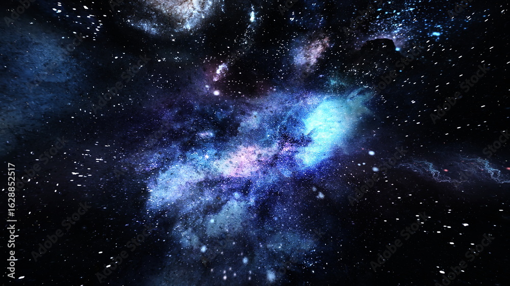 Naklejka premium 宇宙空間 3DCGレンダリング