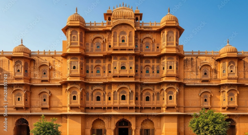 Fototapeta premium Ancient sandstone palace facade