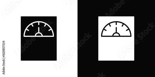 Scale icon flat simple. icon set in silhouette