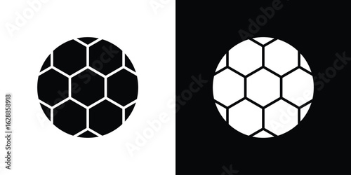 Football icon flat simple. icon set in silhouette